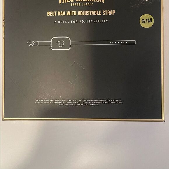 True Religion Denim Belt Bag with Rhinestone Logo - Picture 4 of 4